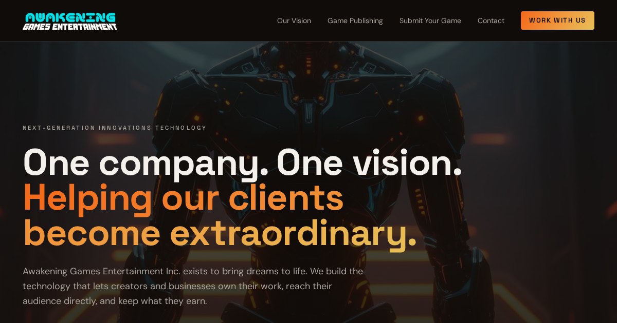 Awakening Games Entertainment — one company, one vision