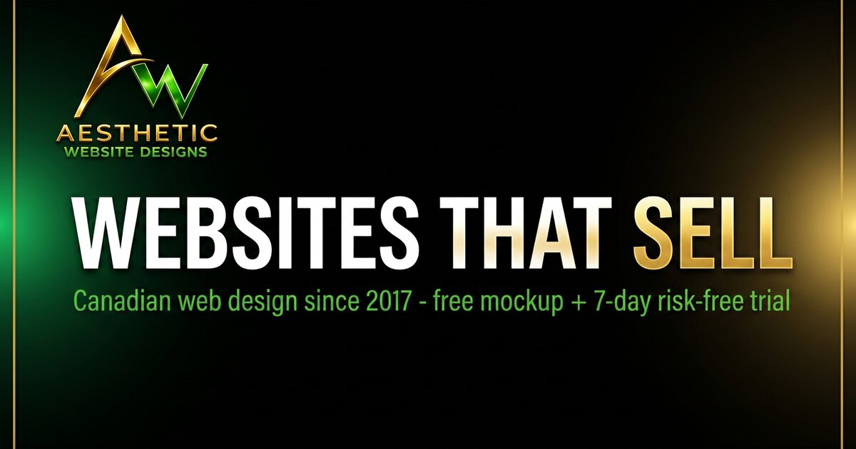 Aesthetic Website Designs — websites that sell, Canadian web design